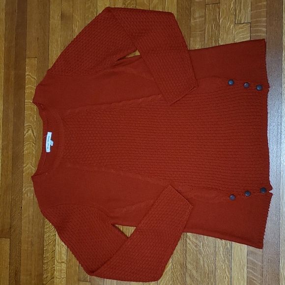 Studio Works sweater deep rust size L. This would be cute worn with leggings. - Picture 1 of 5